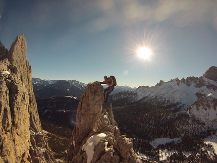 Tom Ballard - Tom Ballard, Via Hendrina, Campanile Gardeccia, Catinaccio, Dolomiti