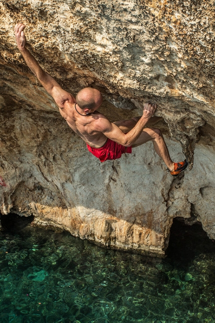 The North Face Kalymnos Climbing Festival 2014 - Deep Water Solo: Iker Pou at Vathi, Kalymnos