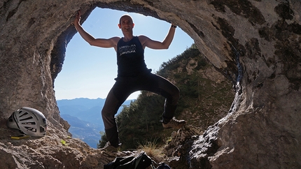 Happy Ledge, Val Trementina, Paganella - La finestra d'attacco