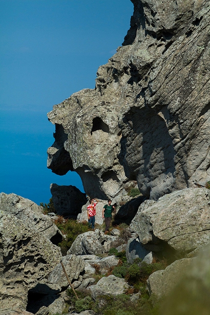 Rock slave XP 2014, Elba Discovery - Lorenzo Bona and Luca Andreozzi during the reccie on Isola d'Elba