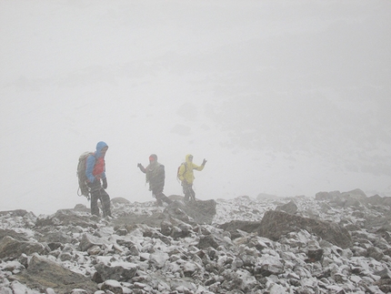 Miyar valley, Himachal Pradesh, India - Reaching the tent after the rappels