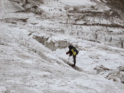 Miyar valley, Himachal Pradesh, India - hard work during the approach.