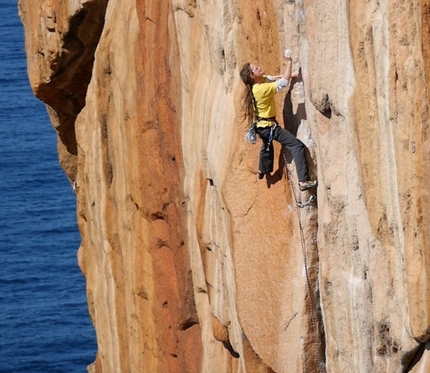 Augmentium, the hardest trad climb in Tasmania