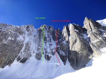 Combe Maudit, Monte Bianco - Saumons et Glacons di Enrico Bonino, Luca Breveglieri e Olivier Colaye, Combe Maudit, Monte Bianco