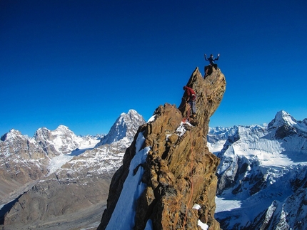 Hagshu, Kishtwar, Himalaya - On the rocky summit of the Lagan peak