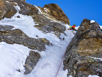 Hagshu, Kishtwar, Himalaya - Luka Lindic on the North Face of Hagshu