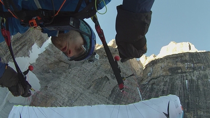 Canalone Neri, Dolomiti di Brenta - Jacopo Pellizzari and Luca Tamburini and the first Speedfly descent of Canalone Neri, Brenta Dolomites