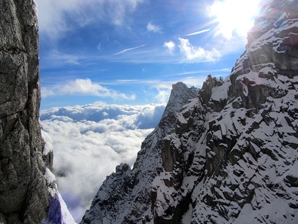 Couloir Martina, Monte Bianco di Presanella,  Jacopo Pellizzari, Paolo Baroldi, Francesco Salvaterra - Couloir Martina: Il Monte Nero dal Bianco, grande fantasia dei cartografi