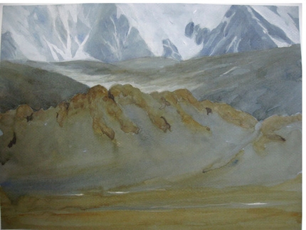 Visioni - Mongolia, Acquerello e Guache 22.9 x 30.5