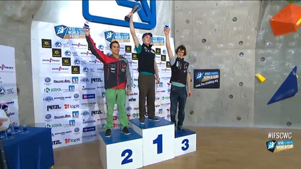 Lead World Cup 2014 - Lead World Cup 2014: Sean McColl (silver), Jakob Schubert (gold), Adam Ondra (bronze)