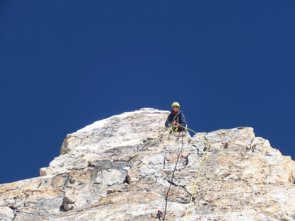 Minya Konka, Sichuan, China - The pitch below the summit of  Tirol Shan