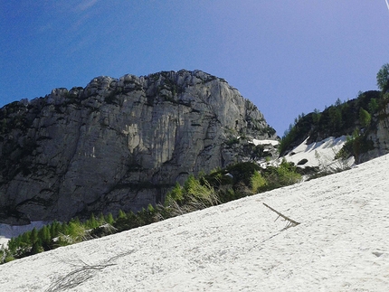 Monte Robon, Alpi Giulie, Andrea Polo, Gabriele Gorobey - La parete Ovest del Monte Robon