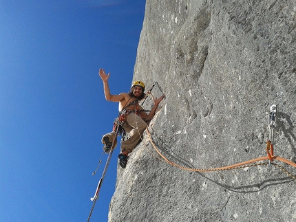 Monte Robon, Alpi Giulie, Andrea Polo, Gabriele Gorobey - Liberi di scegliere, Monte Robon: Gabriele Gorobey Sbisi in apertura sul secondo tiro