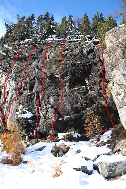 Shampoo Dry, drytooling in Valle d'Aosta - Settore centrale, Shampoo Dry, Champorcher, Valle d'Aosta