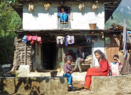 Rolwaling, Nepal, Himalaya - A local family.