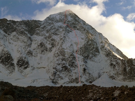 Monte Adamello, Daniele Frialdi, Marco Verzeletti - La DaMa (ED, V, WI 5, M6+, Daniele Frialdi, Marco Verzeletti 02/11/2014) Monte Adamello parete nord