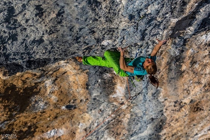 Oliana, Spain - Mina Markovic climbing Mind Control at Oliana, Spain