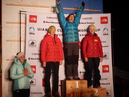 Ice Climbing World Cup 2015, Maxim Tomilov and Liudmila Badalyan win in Bozeman