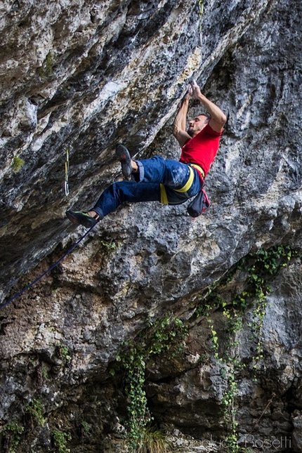 San Liberale - Gianluca Bosetti climbing El bandolero stanco, 7c