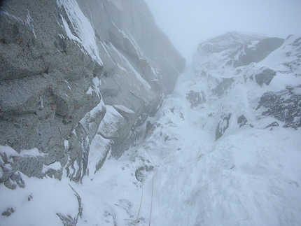 Monte Nero, Presanella - Rolling Stones (550m M6+ WI4+, Claudio Migliorini, Andrea Reboldi)