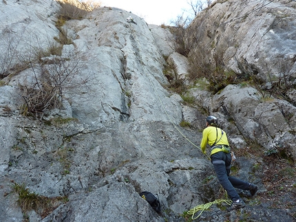 Pilastri dell’Angelone (Valsassina, Lecco) - Alessandro e Carmine alla base del trittico