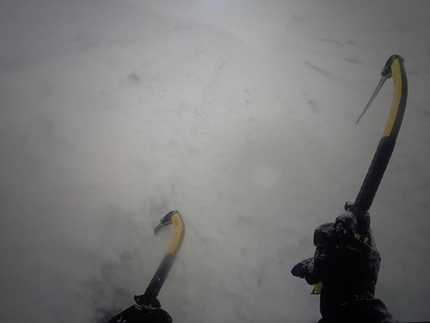 Markus Pucher, Cerro Torre, Patagonia - Markus Pucher soloing Cerro Torre in raging storm on 27/12/2014