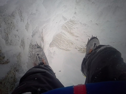 Markus Pucher, Cerro Torre, Patagonia - Markus Pucher soloing Cerro Torre in raging storm on 27/12/2014