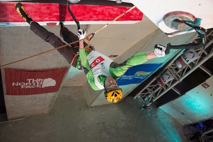 Ice Climbing World Cup 2015 - Maxim Tomilov during the Ice Climbing World Cup 2015 at Cheongsong