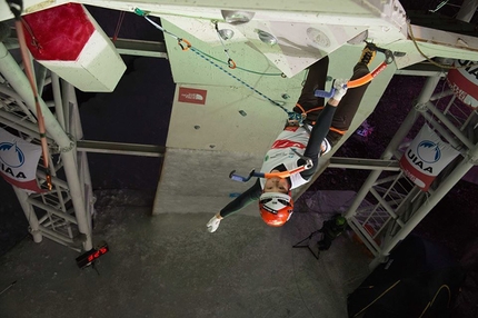 Ice Climbing World Cup 2015 - HanNaRai Song during the Ice Climbing World Cup 2015 at Cheongsong