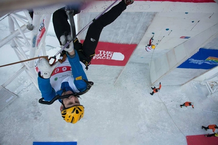 Ice Climbing World Cup 2015 - Valentyn Sypavin durante la Coppa del Mondo di Ghiaccio 2015 a Cheongsong