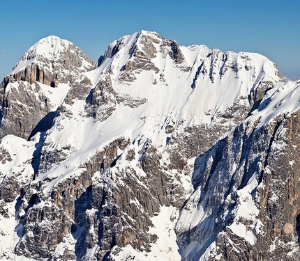 Dolomiti skiing, Francesco Vascellari, Davide D'Alpaos, Loris De Barba - Agner and Lastei d'Agner, Pale di San Martino