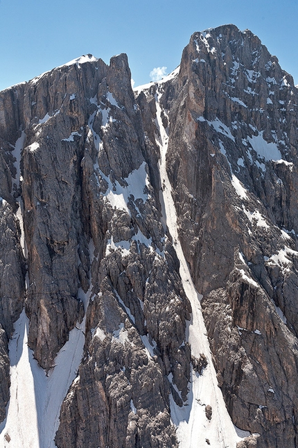 Dolomiti sciare, Francesco Vascellari, Davide D'Alpaos, Loris De Barba - Canale dei Bureloni, Pale di San Martino