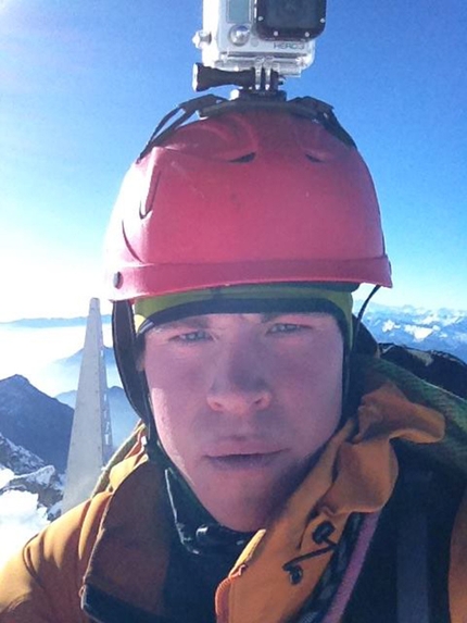 Tom Ballard, Pizzo Badile Via Cassin, Starlight and Storm - Tom Ballard during his winter ascent of the Cassin route on Pizzo Badile on 6 -7 January 2015.