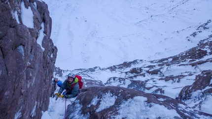 Greg Boswell &  Guy Robertson, Coira Gorm, Scotland - Greg Boswell and Guy Robertson during the first ascent of The Greatest Show On Earth, X/10, Coira Gorm, Cul Mor, Scotland