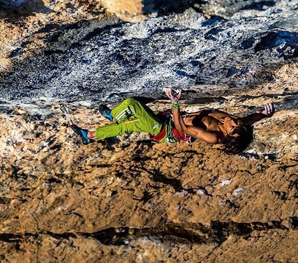 Sachi Amma climbs 9b with Fight or flight at Oliana