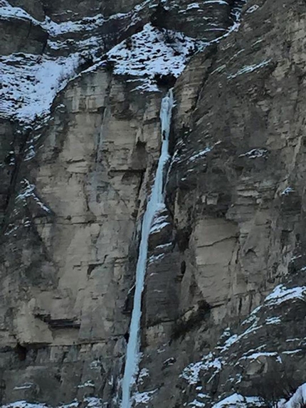 Erzurum Ice Climbing Festival, Turkey - Anna Torretta and Cecilia Buil making the first ascent of Anatolia Pillar, WI6 100m, Cevizli valley, Turkey