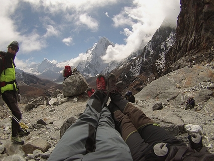 Ama Dablam, Nepal, Marco Zamberlan - During the Ama Dablam expedition to celebrate 85 years Zamberlan