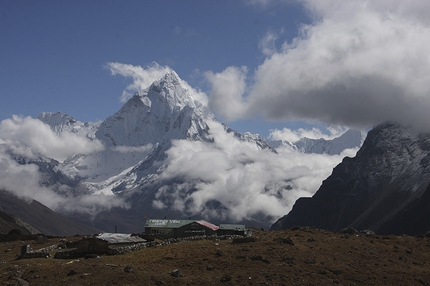 Ama Dablam, Nepal, Marco Zamberlan - During the Ama Dablam expedition to celebrate 85 years Zamberlan