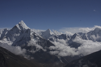 Ama Dablam, Nepal, Marco Zamberlan - During the Ama Dablam expedition to celebrate 85 years Zamberlan