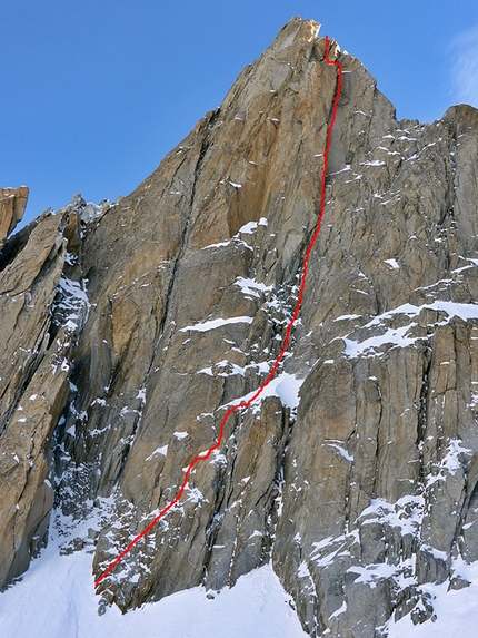 Tour Ronde, Mont Blanc - Night Fever (M8, 250m, 08/01/2015 Nick Bullock, Matt Helliker), Tour Ronde West Face Tour Ronde