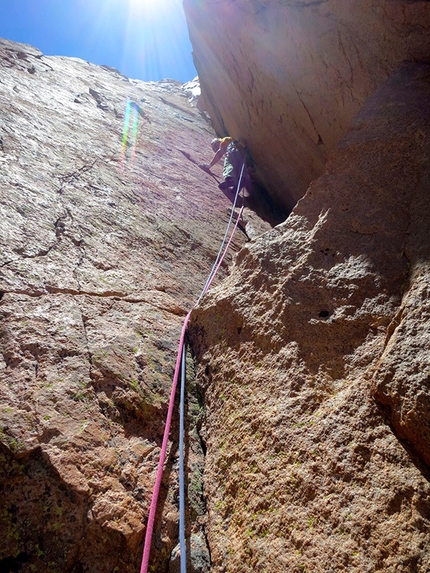 Los Arenales, Argentina - Climbing at Los Arenales in Argentina: Little Chimey on Fugo de Cabras