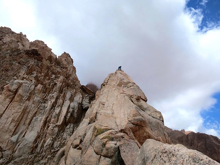 Los Arenales, Argentina - Climbing at Los Arenales in Argentina: on the top of El Cohete