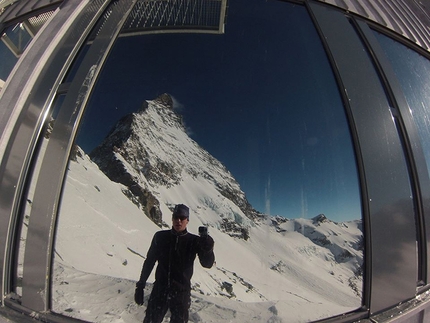 Tom Ballard, Matterhorn, Starlight and Storm - Tom Ballard below the Matterhorn