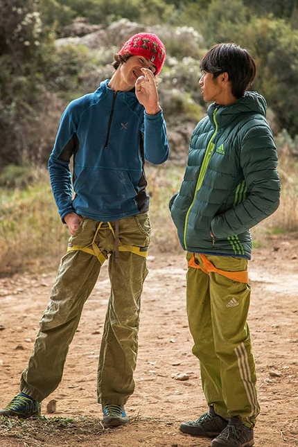 Sachi Amma - Adam Ondra e Sachi Amma a Santa Linya in Spagna