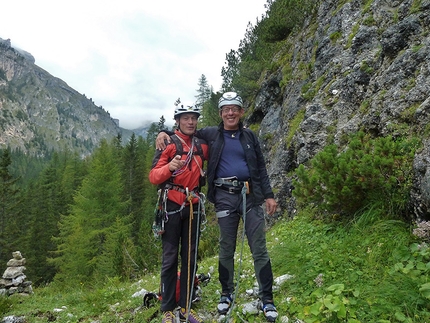 Via Ventura, Vallunga, Val Gardena, Dolomiti - Ivo Rabanser e Lorenzo Ventura in Vallunga, Val Gardena, Dolomiti