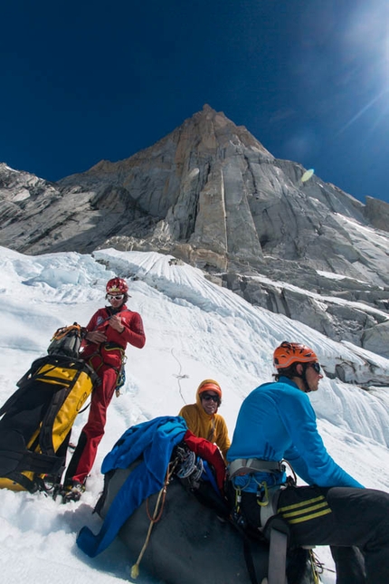 Fitz Roy Ragni route, Patagonia - At the base of the East Face of Fitz Roy, 2015