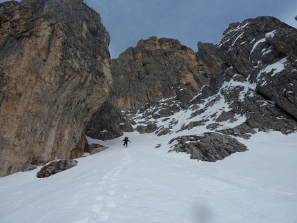 Non mi piace l'inverno - Via Andrich-Bianchet alla parete ovest della Cima di Val di Roda