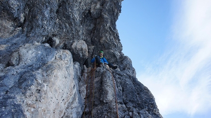 Non mi piace l'inverno - Via Andrich-Bianchet alla parete ovest della Cima di Val di Roda