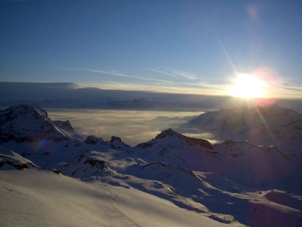 Traversata invernale delle Alpi con gli sci - 