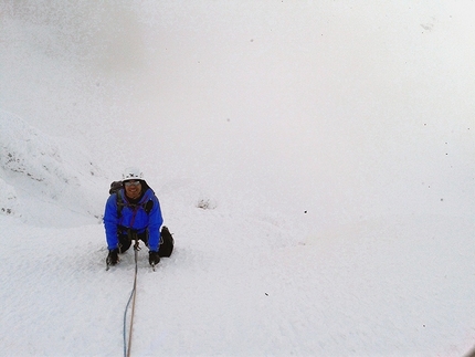 Run to the hills, Monte Miletto, Monti del Matese - Durante la prima salita di Run to the hills, Monte Miletto, Monti del Matese (Riccardo Quaranta, Francesco Palmiero, 10/03/2015)